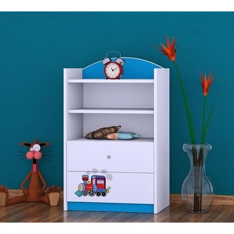 Jolie 96cm H X 60cm W Transportation Kids Cube, Blue
