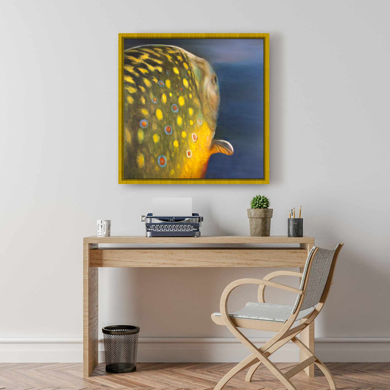Toile Golden Trout Fish | Décoration murale rustique pour chambre à coucher