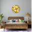Horloge murale citron en verre trempé, décor de cuisine de fruits jaunes, horloge de style maison de campagne, cadeau maison moderne, horloge d'art agrume-556194181-556194177