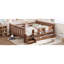 Grand lit avec rangement en bois massif peu encombrant pour les chambres d'enfants modernes