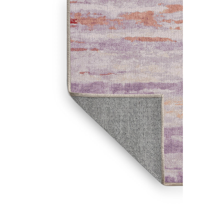 Machine Washable Beige Area Rug, Rectangle 6' x 9'