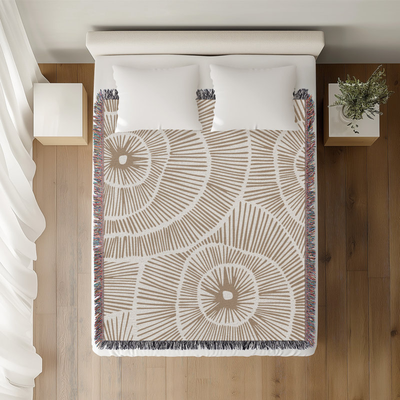 Jeté en coton Ray, 50 x 70, Beige