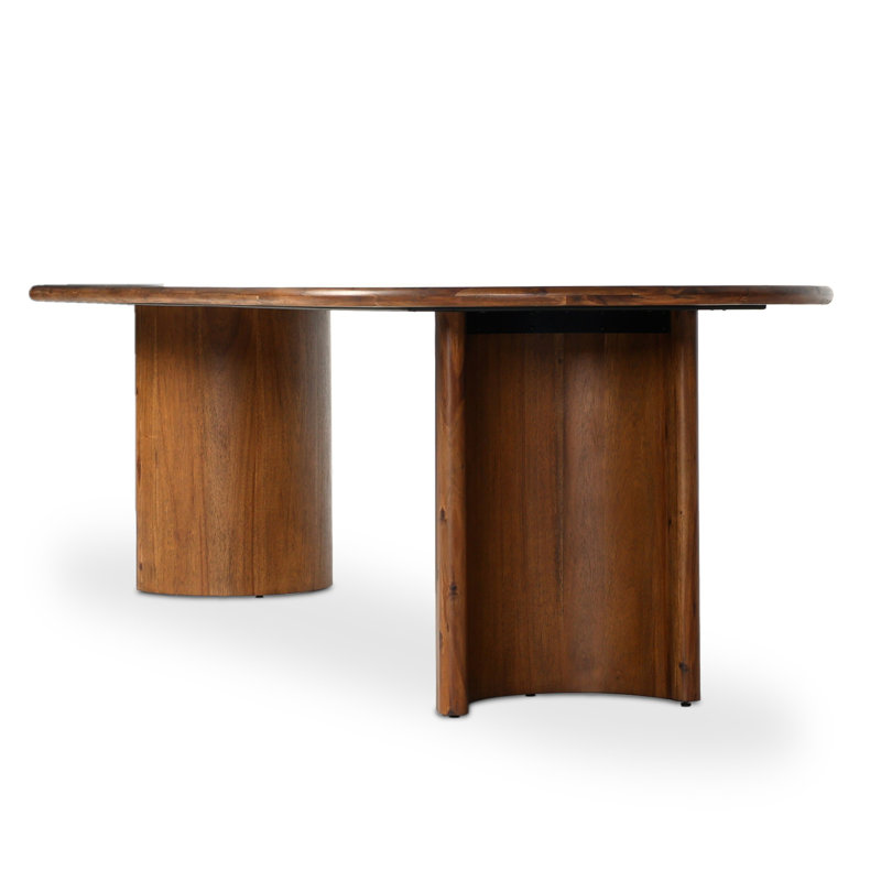 Paden Dining Table, 30" H x 118" W x 42" D, Seasoned Brown Acacia