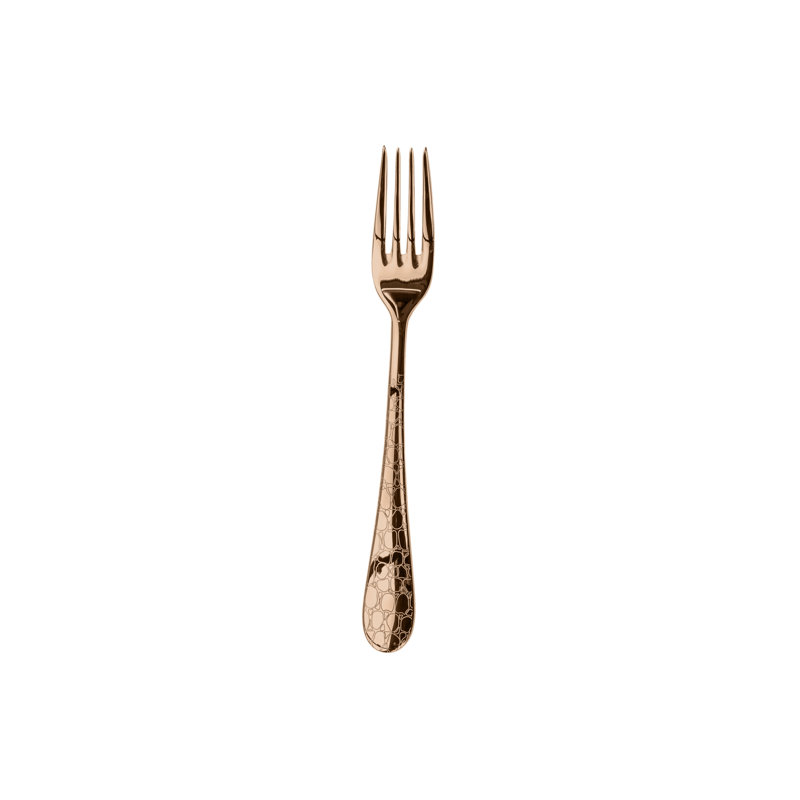 Coccodrillo Table Fork - 12 Pieces, Bronzo