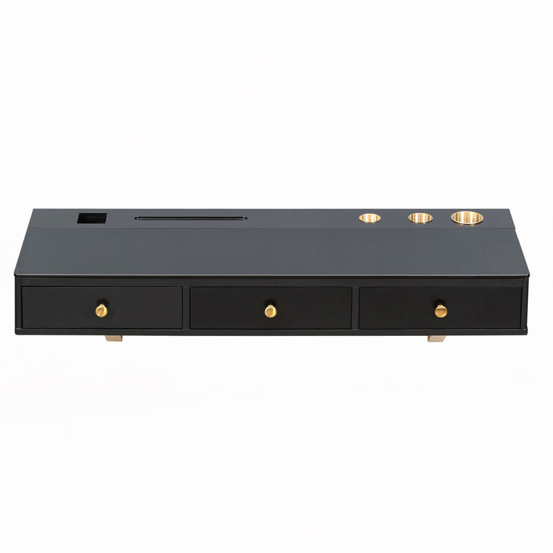 Table de coiffeuse murale flottante, Noir