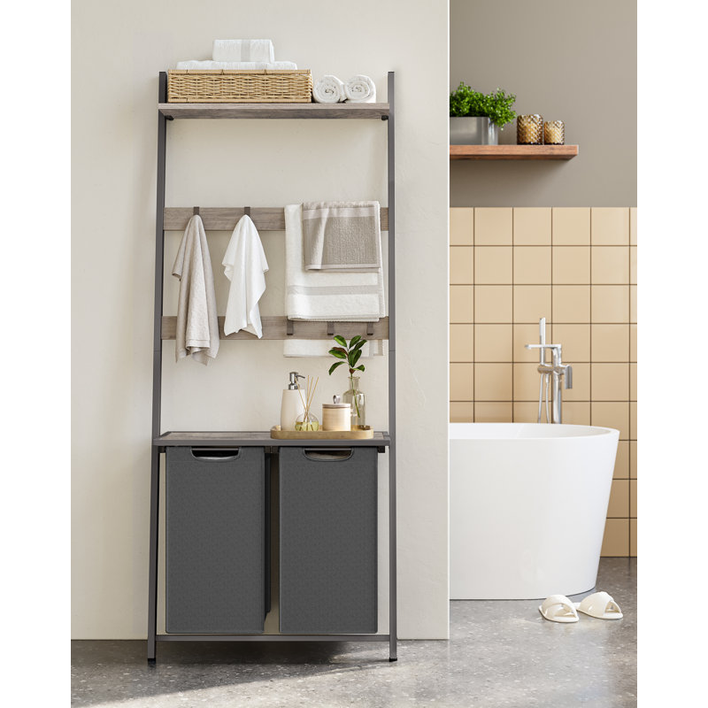 Laundry Hamper, Heather Greige/Slate Grey