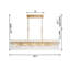 Lustre linéaire rectangulaire en cristal brossé à 8 lumières Casandra