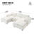 Chenille sectional with removable footstool and side storage pockets-1594079496