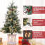 Arbre de Noël illuminé 3 pi, arbre de Noël avec 78 lumières DEL, arbre artificiel à piles avec base illuminée, décoration de Noël intérieure / extérieure pour la maison, la cour et le bureau