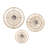 Round Natural Fiber And Mirror 3-Piece Wall Decor Set