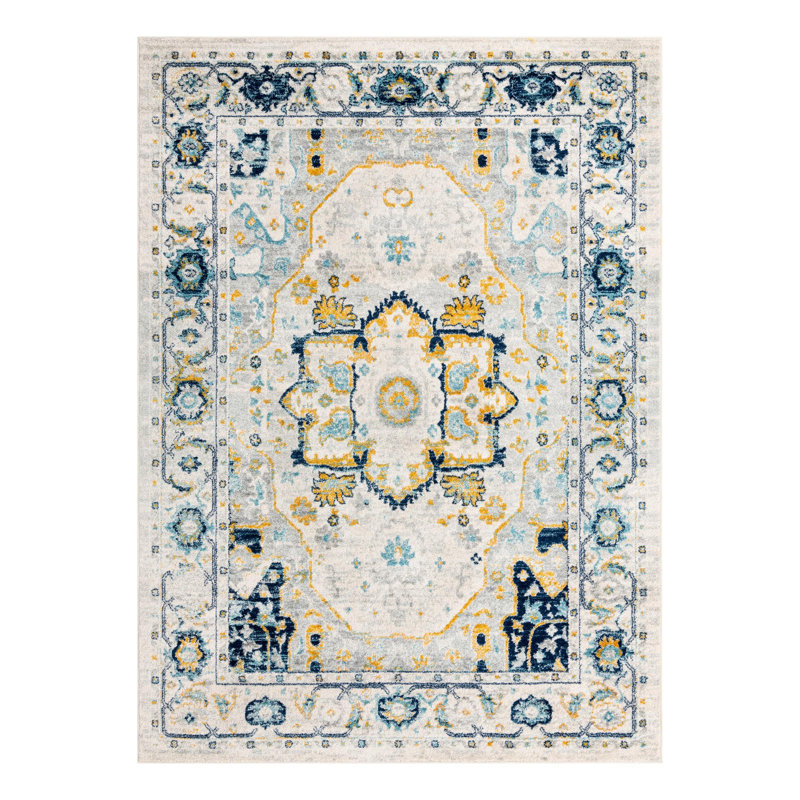 Hagedorn Oriental Area Rug, Rectangle 6' x 9', Gray
