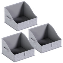 Ebern Designs Foldable Clothes Storage Bins Box Stackable Metal