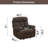 Brown  Single Recliner With Antibacterial And Anti Pilling Fabric, 110-115 ° Adjustable Manually For Lying Down