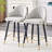 Light Gray PU Leather Bar Stools with Gold Accent Footrest, Set of 2-2032043771