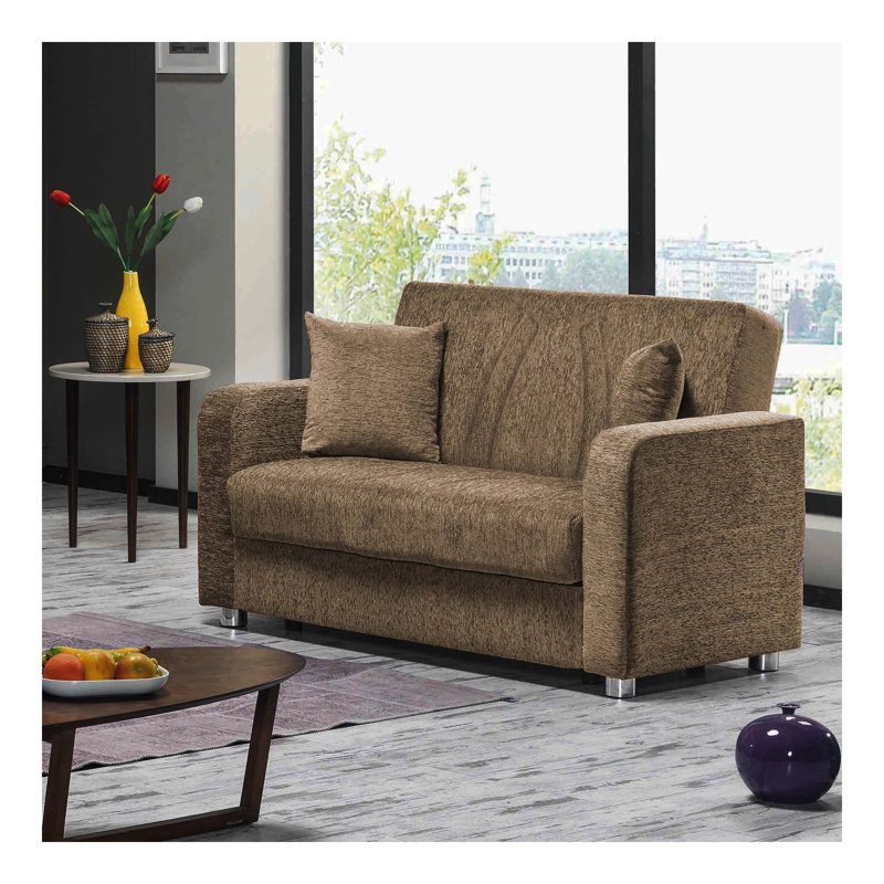 Causeuse convertible avec rangement Primenest Gravita, beige, Beige
