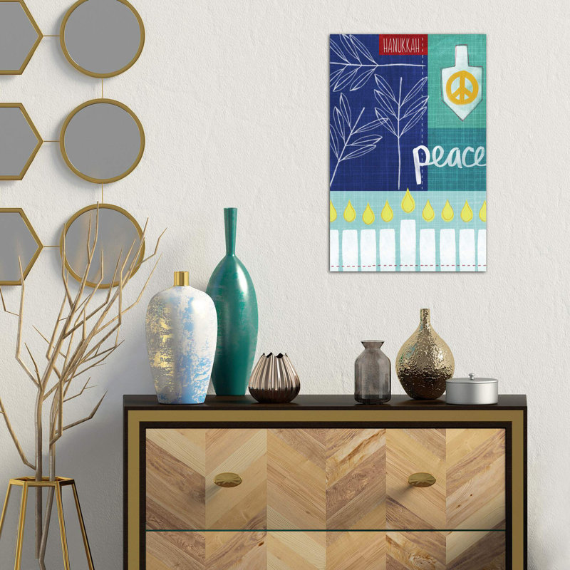 Hanukkah Peace by Linda Woods - Wrapped Canvas Painting, 66.04 cm H x 45.72 cm W x 1.91 cm D