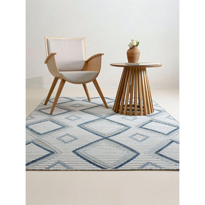 Adoram Geometric Machine Made Indoor / Outdoor Area Rug