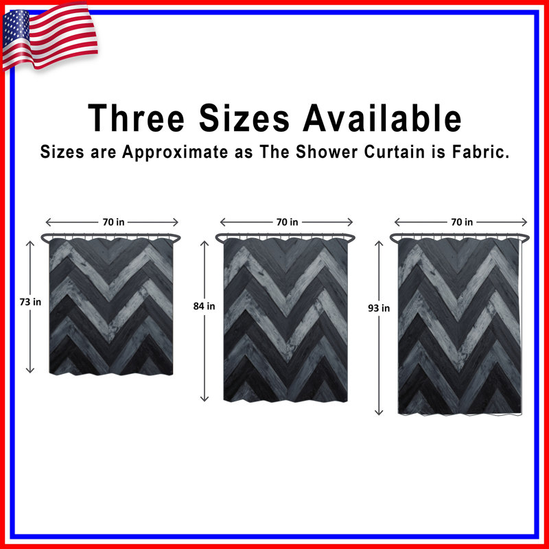 Rideaux de douche Chevron, L 70 po x H 93 po