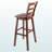 Tazewell Swivel Bar Stool with Ladder-back, Walnut