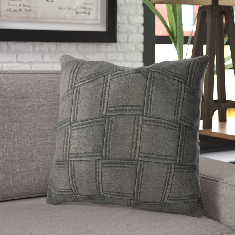 Coussin décoratif de luxe réglisse, 20 po x 20 po