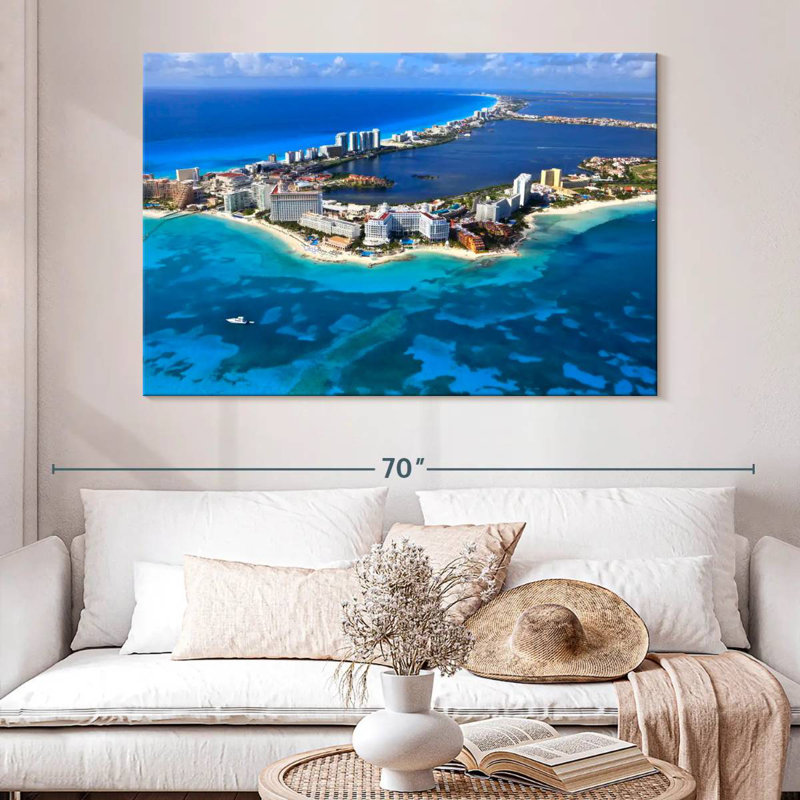 Ravi Cancun Aerial View, 34" H x 51" W
