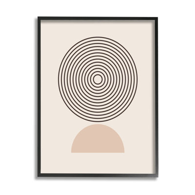 Cercles modernes sur fond beige sur bois