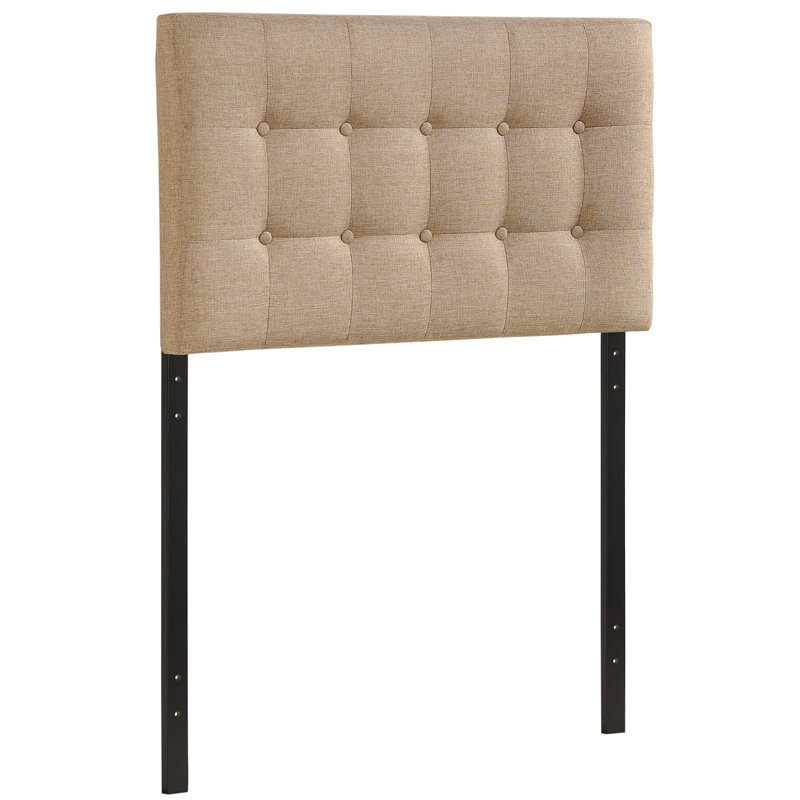 Tête de lit rembourrée en tissu Emily de Modway, Mélange de polyester beige, Simple