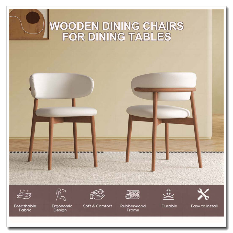 Chaises en cuir PU, Noyer