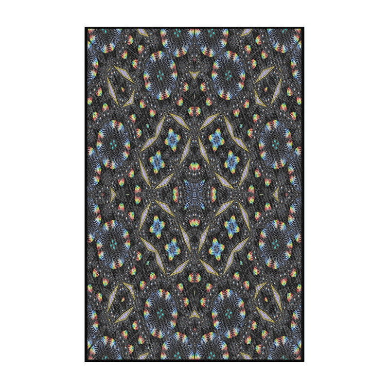 Noir Tapis décoratif, Rectangle 3 pi x 5 pi
