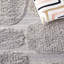 Tapis gris en laine et en coton tissé à plat à la main de couleur unie Brogun-488305748