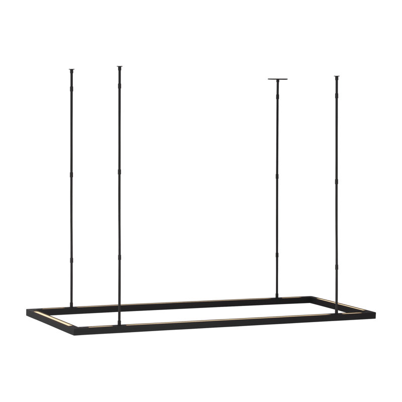 Stagger 1 - Light LED Chandelier, Nightshade Black