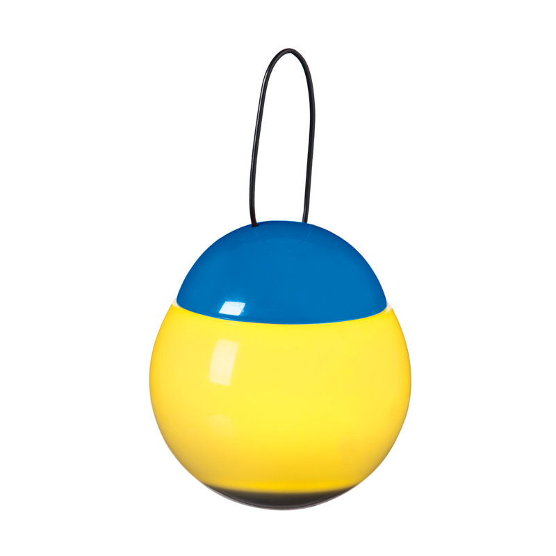 Barletta 4.84'' Battery Powered Globe Lantern, Blue