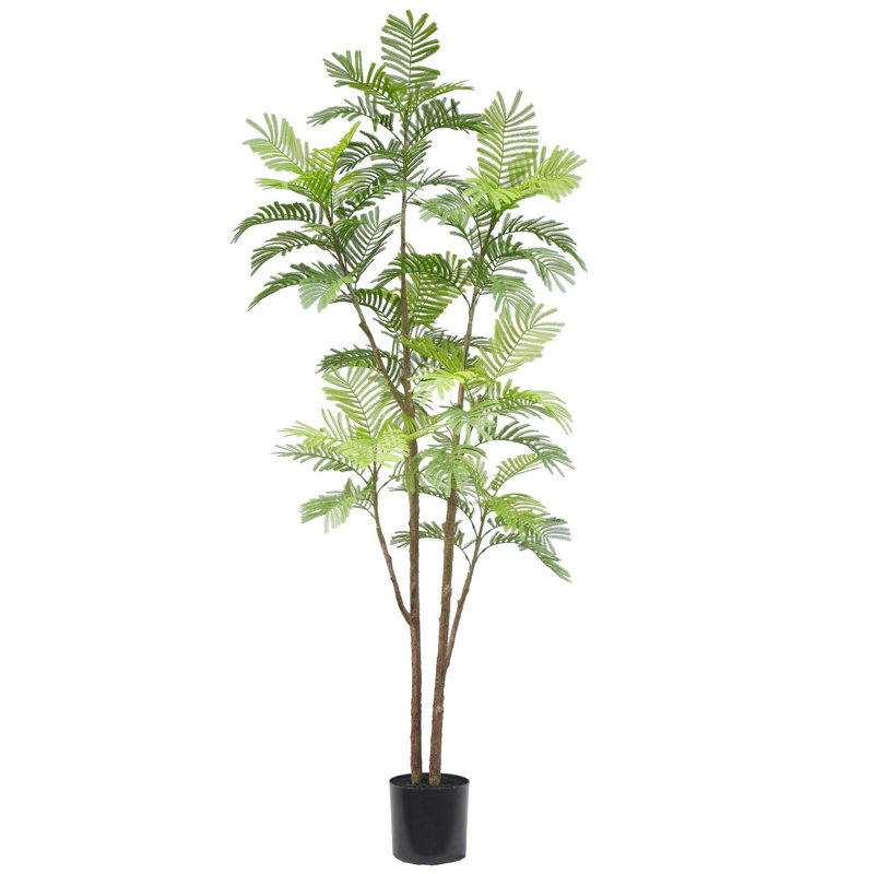 Leaf Large Artificial Palm Tree Faux Palm Tree in Pot Liner, 210cm H x 80cm W x 80cm D