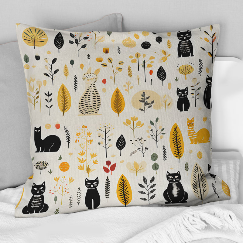  Polyester Throw Pillow, 16"H x 16"W
