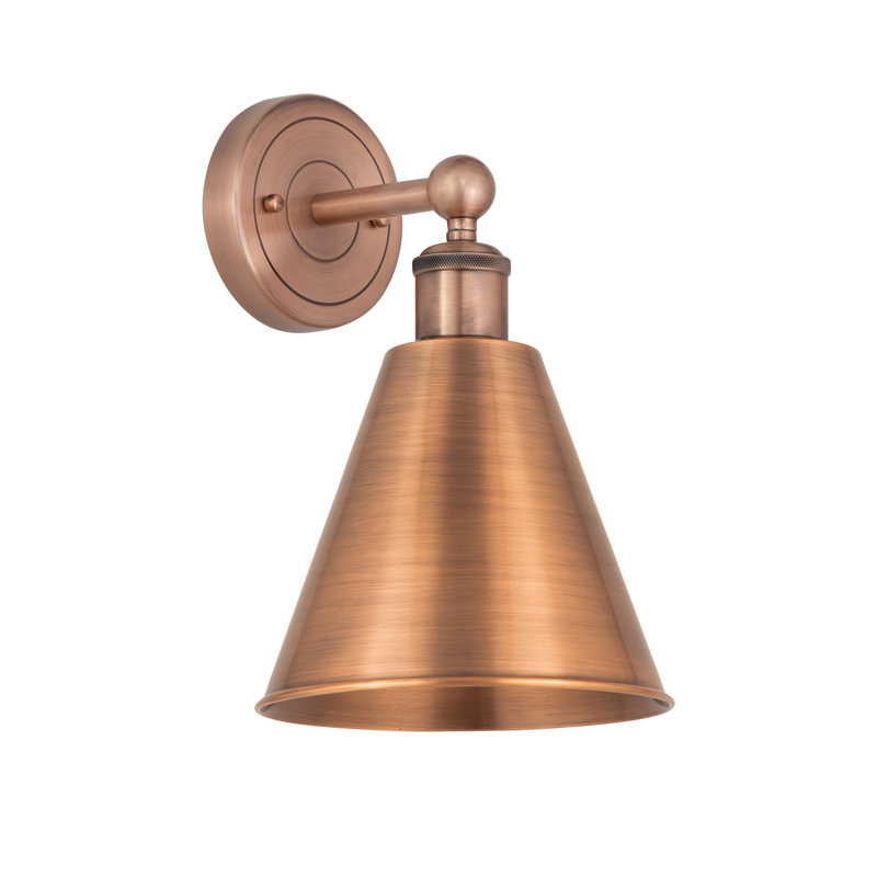 Applique murale 1 lumière 8 "Ballston Cone, Cuivre antique