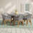 Akiva 6 - Person Teak Wood Patio Dining Set with Round Table , Sunbrella® Cushions Included