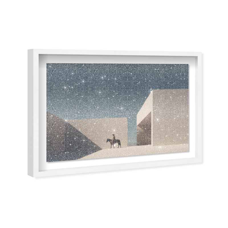 Lone Equestrian II Print by Oliver Gal, 25.5"H x 37.5"W, White Shadowbox