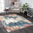 Rug Branch Mehr 7' x 9' (6'6" x 9"4") Blue/Red Abstract Indoor Area Rug, Contemporary, Medium Pile, Stain-Resistant Carpet - Living Room, Bedroom, Dining Room, and Kitchen-1216033509