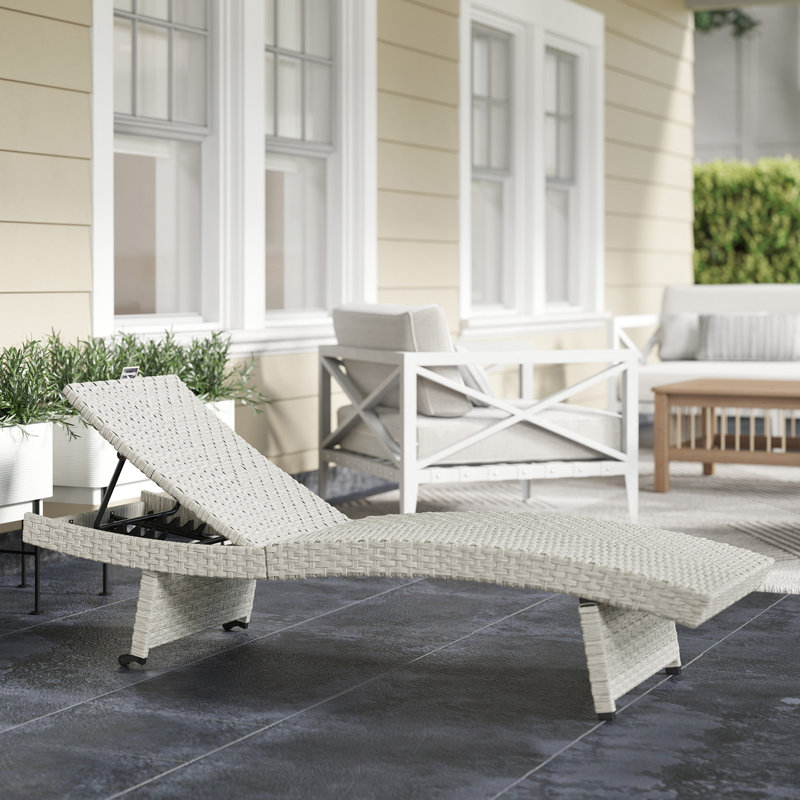 195cm Long Single Chaise, Grey