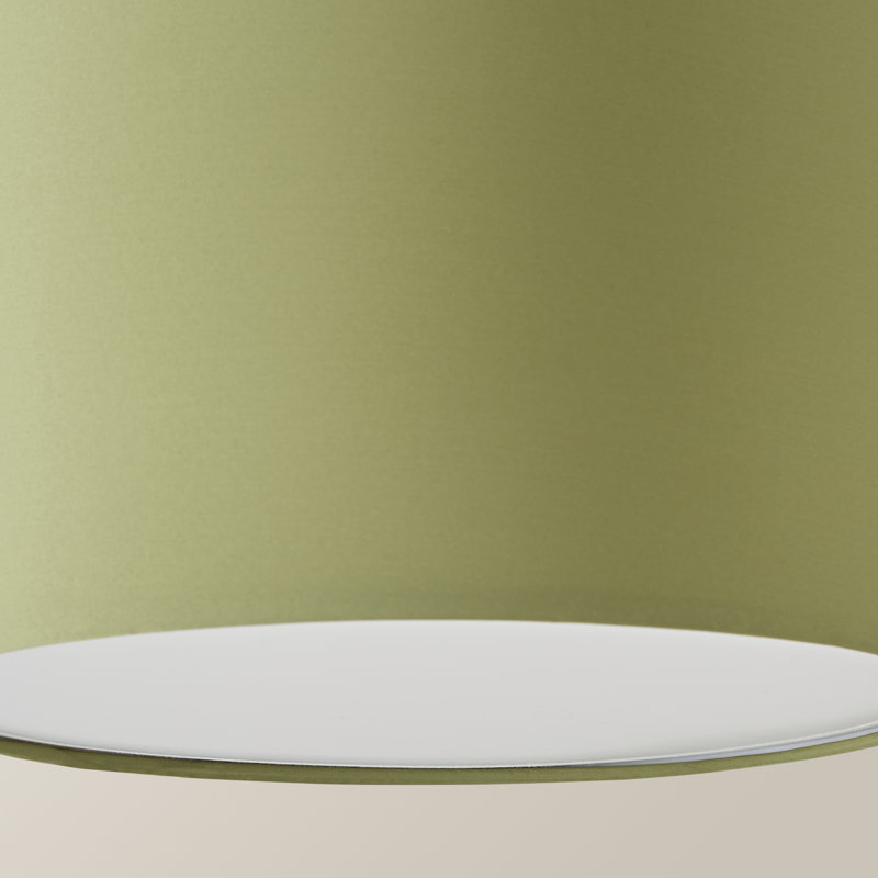 22cm H Blended Fabric Drum Pendant Shade, Green