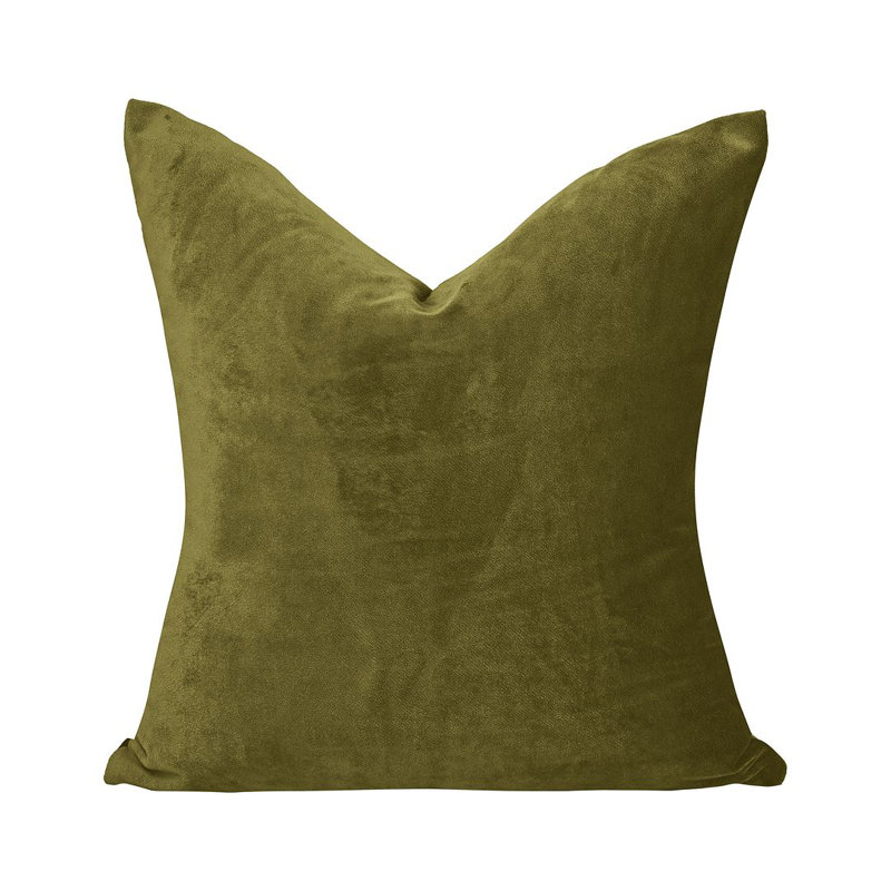 Matte Velvet Cushion Cover - 1 Pc, Lime, 51cm x 51cm