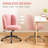Modern Teddy Velvet Upholstered Swivel Task Chair-1368650429