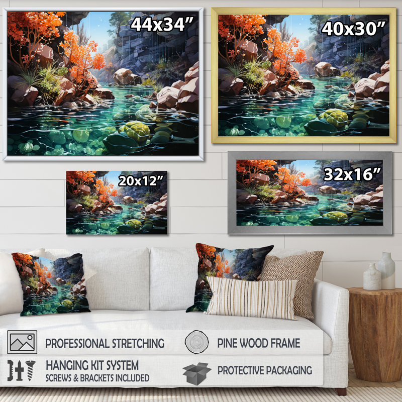 Aquariums Marine Wonders I - impression, Cadre photo argenté, H 12 po x l 20 po x P 1 po