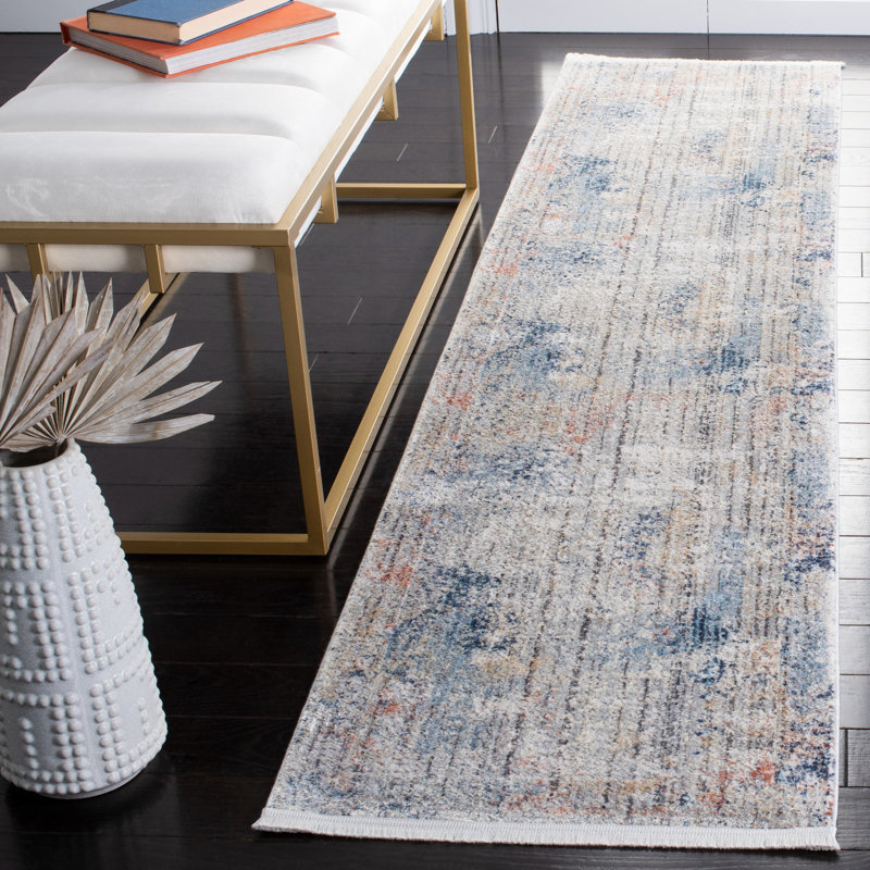 Tapis gris clair Adal, Tapis de couloir 2 pi x 8 pi