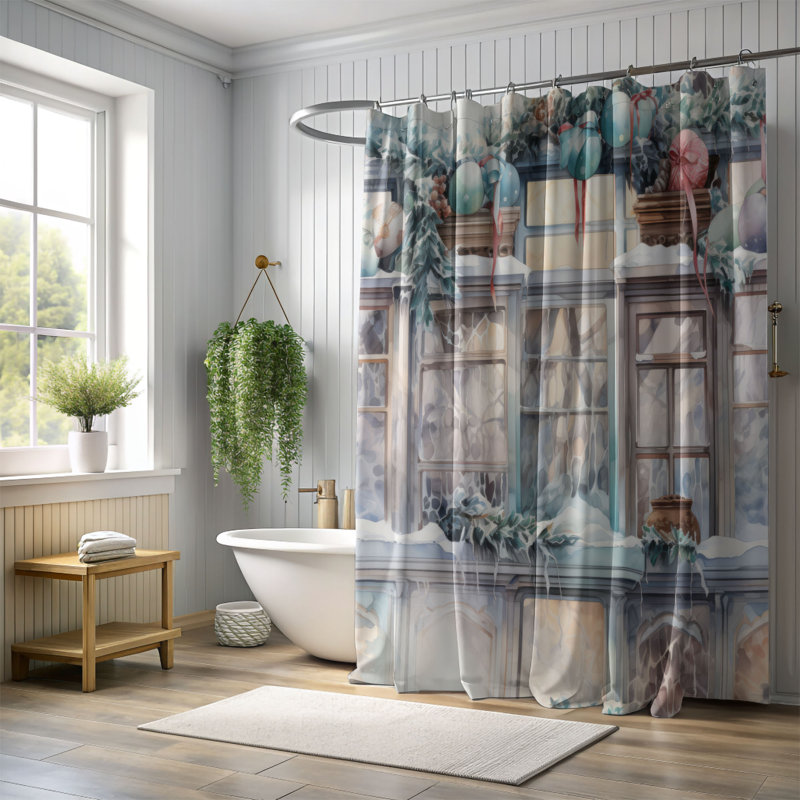 Seasonal Decor - Rideau de douche Premium, H 74 po x l 71 po