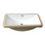 Lavabo de salle de bain rectangulaire encastré blanc avec trop-plein