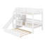 Lit superposé polyvalent pour enfants avec escalier de rangement multifonctionnel, accessoire de glissade et lit gigogne supplémentaire-129888201