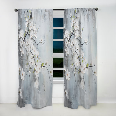 Midbury Apple Blossom Harmony XIII - Traditional Curtain - Velvet Room Darkening - 1 Panel