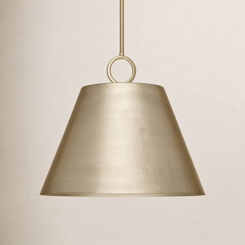 Nouveau luminaire suspendu Elda, Bronze brossé, H 15,25 po x l 17,87 po x P 17,87 po