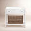 1 - Drawer Nightstand with Wicker Basket-516472861